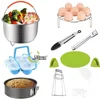 10 Pcs Pot Accessories for Instant 6,8 Quart(Qt) - Steamer Basket,Egg Bites Molds with Handles,,Silicone Food Tongs