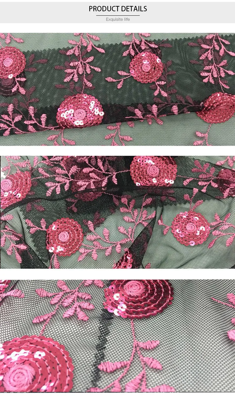 Best Quality Sequins Vintage Lace Prints Embroidery Fabric Buy