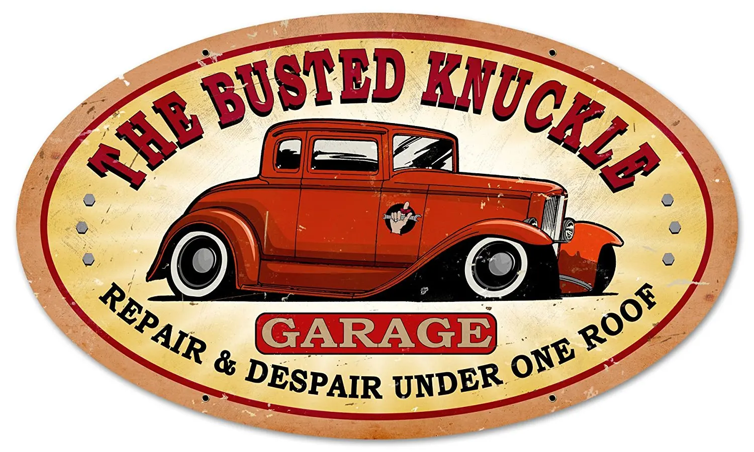 Buster Garage винил. Ред хот гараж стиль шрифта.