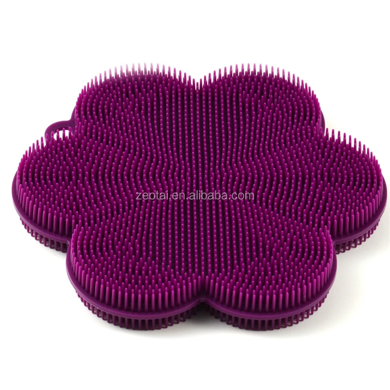 Flower Korean Dish Cloth Silicone Washing Scrubber Dishcloth Dish Wash