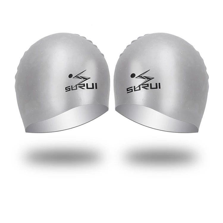 Customized Logo Available Best Soft Silicone Swim Hats for Adult
