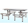 China cheap prison furniture stainless steel canteen table for 6 people