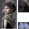 2017/2018 New Product Russian Winter Silver Fox Fur Hat with Small Tail