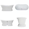 wrap pattern white porcelain 1700mm pedestal cast iron bathtub bath tub for hotel