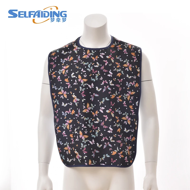 Adult bibs vinyl knit barrier