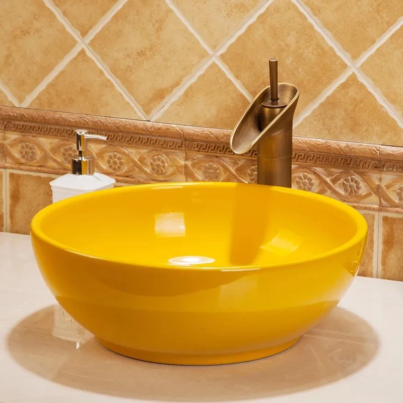 Solid Color Glazed Ceramic Wash Basin Of Bathroom Buy Ceramic Wash