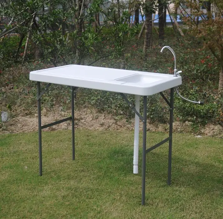 Portable Fish Table With Sink And Faucet Camping Table Buy Fish