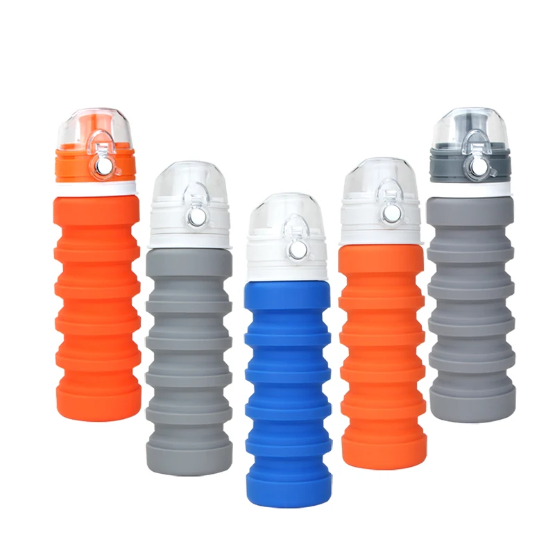 New Product Portable Collapsible Silicon Rubber Sport Water Bottle