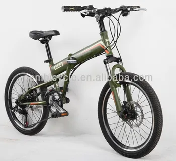 green folding bike