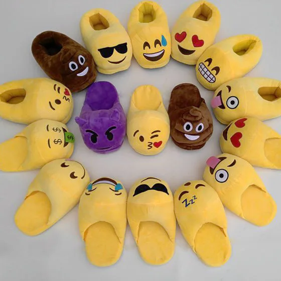 kids emoji slippers