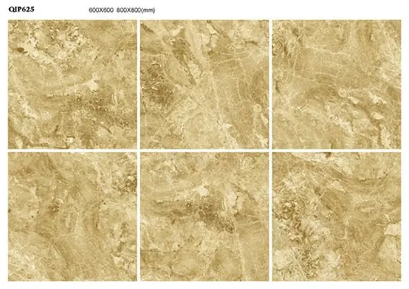 600x600 Cappuccino Glazed Polished Porcelain Marble Stoneware Tile