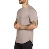 Latest Arrival Cheap Bulk Men T-shirt , Custom New Design Muscle Fitted mens Short Sleeve With Scoop Hem