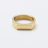 simple design high polished 18k gold blank bar rings can be custom any name and logo ring for men women