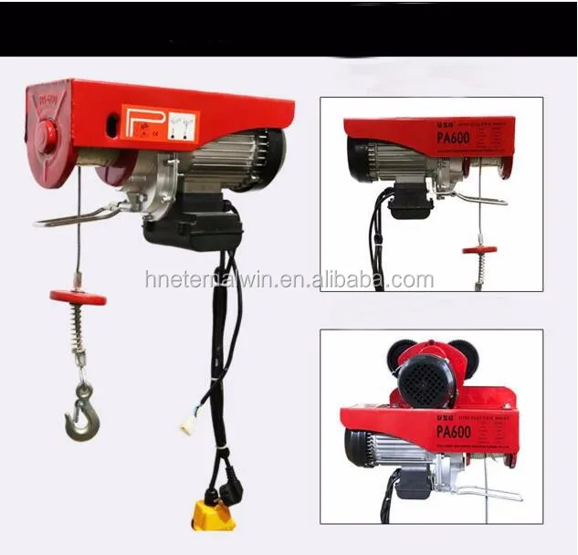 Pa Micro Electric Rope Hoist 500kg 1000kg For Sale - Buy Electric Hoist ...