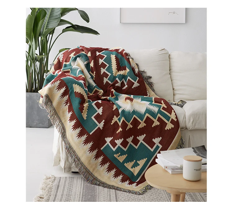 Amazon Hot Sale Woven Cotton Rawhouse Bohemian Throw Geometric Blanket Buy Throw Blanket