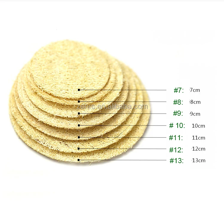 Ecology Culture Raw Aged Loofah Sponge Kitchen Mat for Tea Cup Kettle Roaster