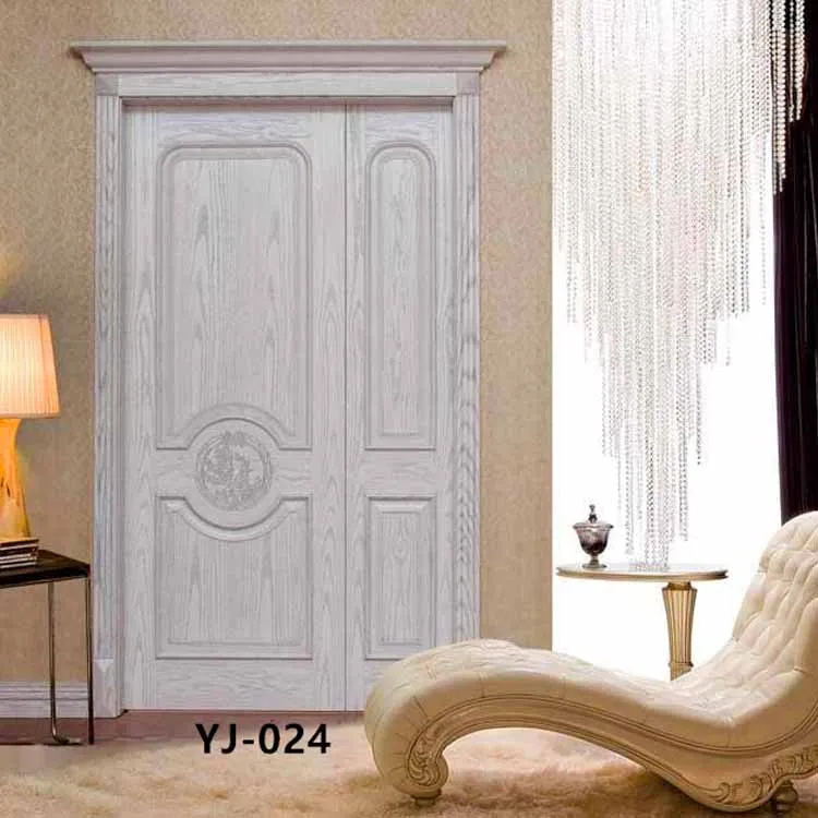 Cheap antique designs solid wood main door double door for villa and hotel