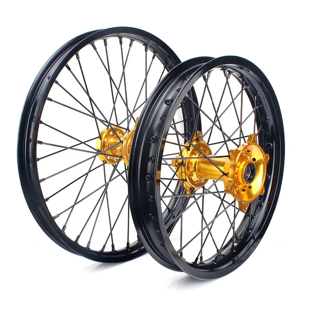 Wheel 1.40x14 Universal Motorcycle Black Rim Motocross Wheel Set