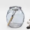 Home Deco Tableware Elegant Clear Small Flower Vase With Rope
