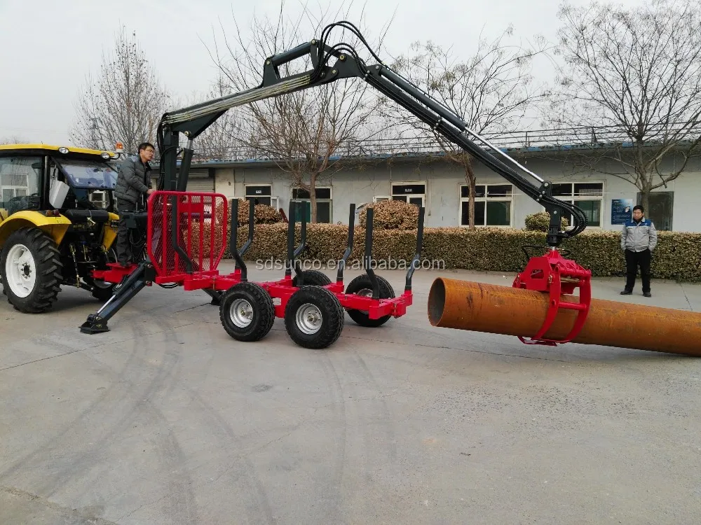 Atv Remorque Avec Grue Télescopique Buy Remorque Forestière En