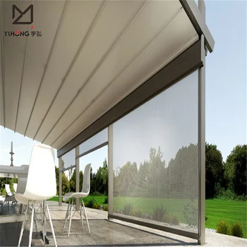 Sunshine Shade Balcony Curtain Motorized Polyester Roller Anti Uv ...