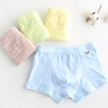 4 Pcs/set Boy's Cotton Colorful Anti-fade Plain Boxer Brief