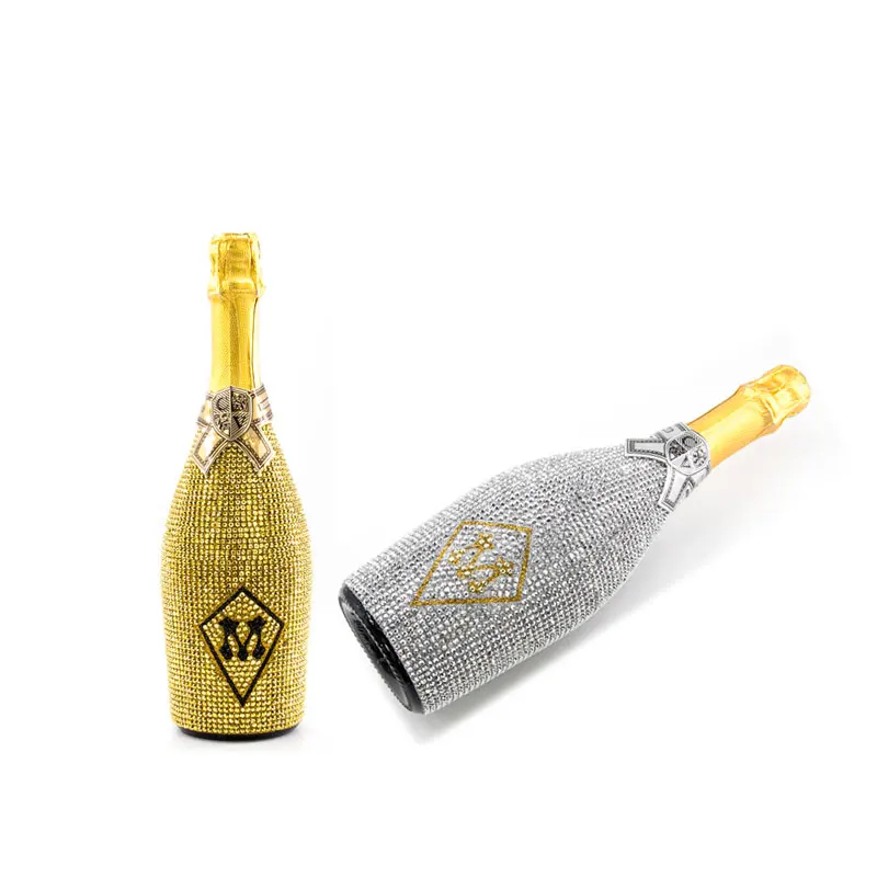 Factory Custom 750ml Glass Luxury Champagne Bottle With Bling ...