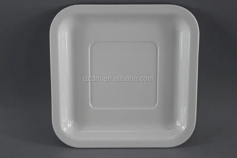 6" Square Melamine tray ,Melamine White tray