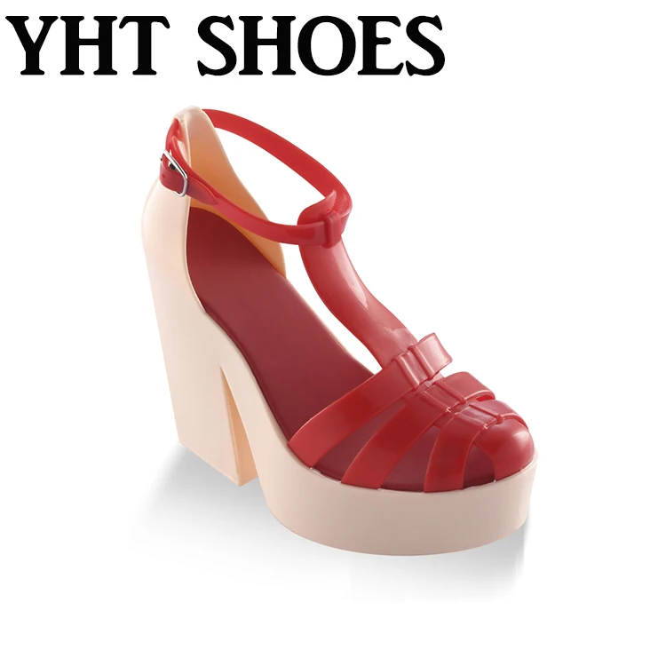 clear jelly platform sandals