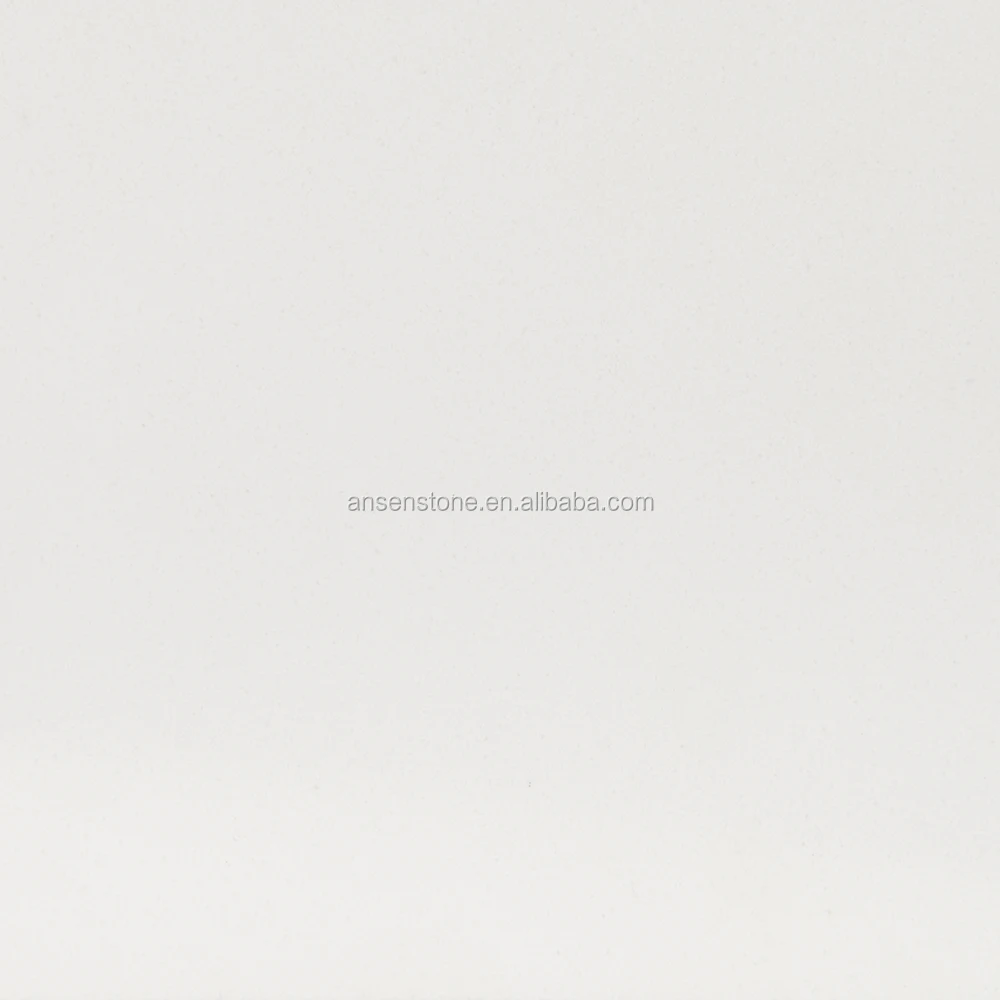 artificial polished solid surface as-128 pure white quartz stone