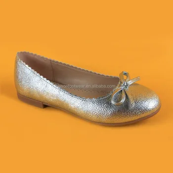 girl silver flats