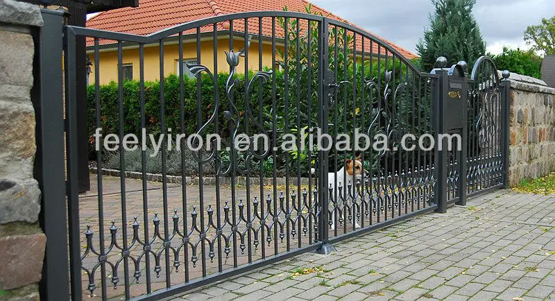 Wrought iron gate ornaments FG-033, View Wrought iron gate ornaments ...