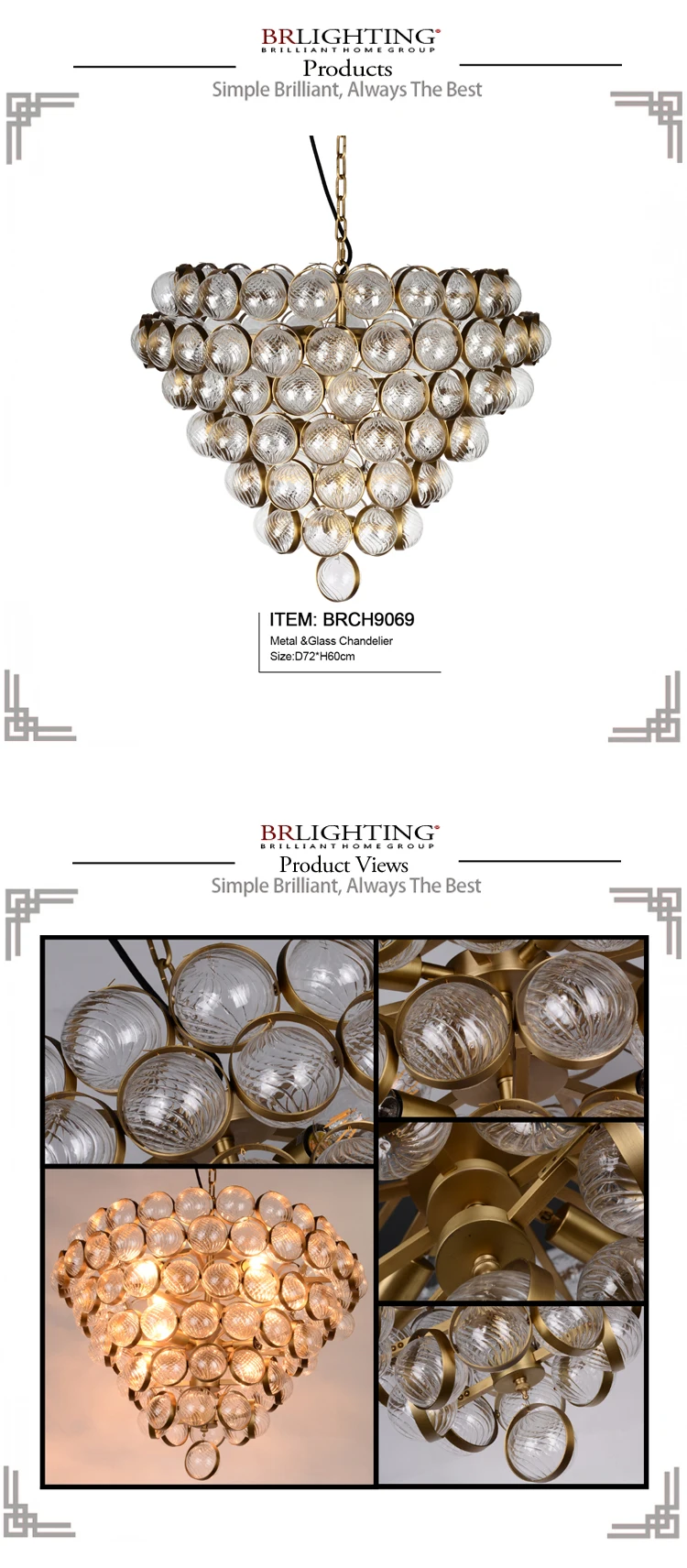 Europäische Art-innenrunde Form-glaskugel-goldener Vollenden