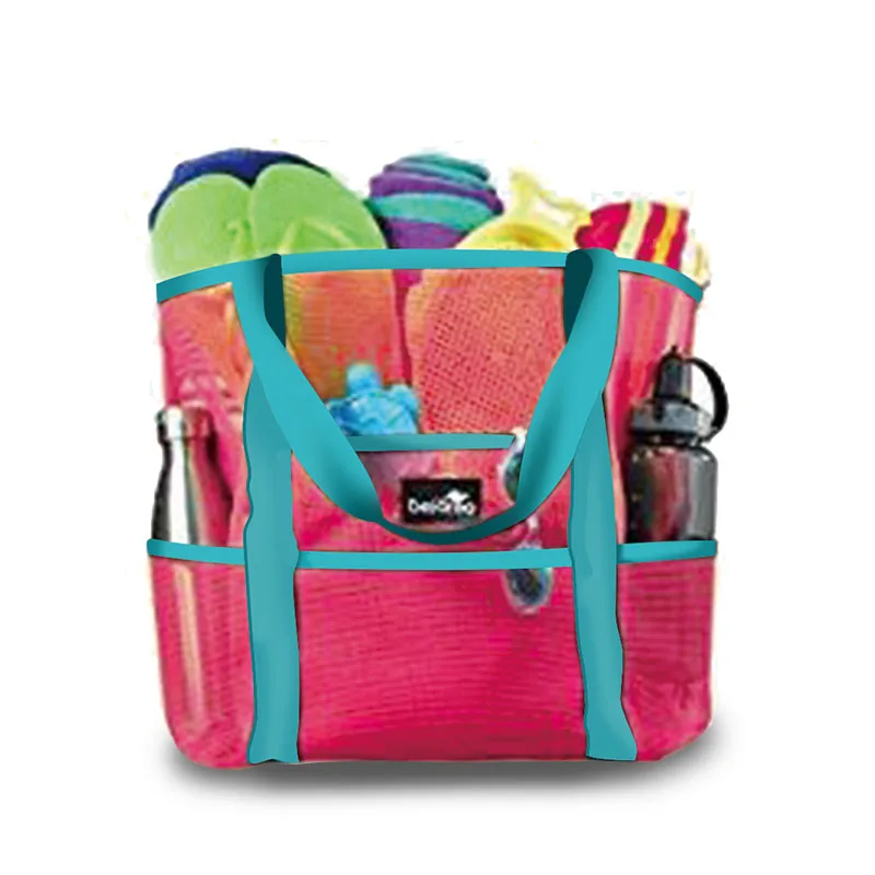 Kids Loved Large Capacity Foldable Mesh Beach Bag With Sand Toy Product On Alibaba