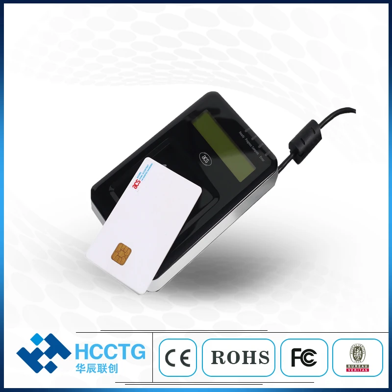 ISO1443 PC SC Compliant Contactless USB NFC Reader With LCD Smart Card Reader ACR1222L