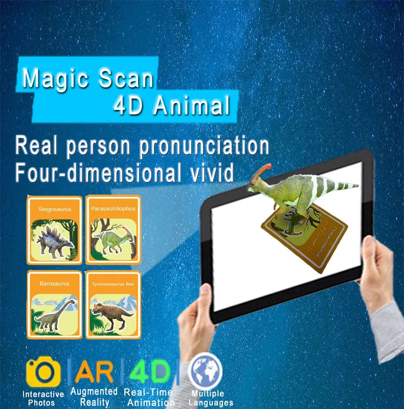 3d Ar Animal Card With Learning App - Buy Learning 3d Animal Card,Card Game  For Kids,Electronic Card Product on 