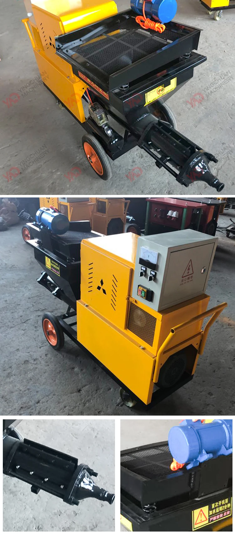 Mortar and plaster electrical piston mortar screw mortar spray used plaster pump