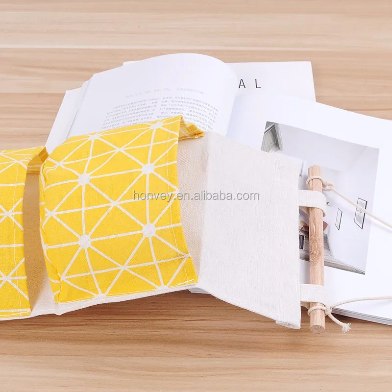 Honvey Wall Hanging Storage Bags Cotton And Linen 3 Pockets Wall Door Closet Hanging Storage Bag