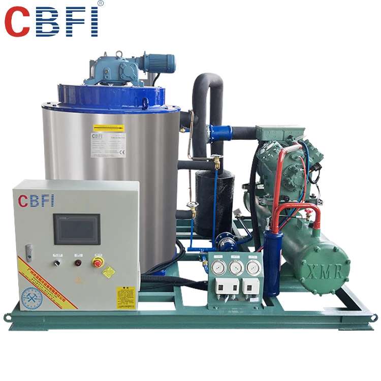 China 5 tons flake Ice Making Machines Plant for Fishing, Cooling, Lower Temperature
