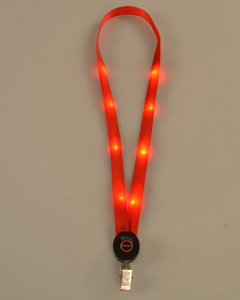 New Led Fiberoptic Flashing Lanyard,Promotional Light Up Lanyards