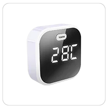 china designer smart kid alarm table desktop digital 6.8 inch large number led mirror word clock Display date time temperature