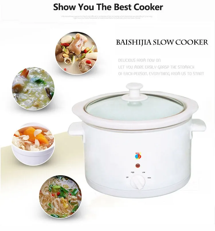 Ceramic Baby Rice Cooker Electric Stew Pot Baby Food Cooker 0.6l 1.0l 1