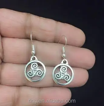 Inspiration Of Wolf Earring Silver Triskelion Dangle Earrings Inspiration Of Wolf Earring Silver Triskelion Dangle Earrings