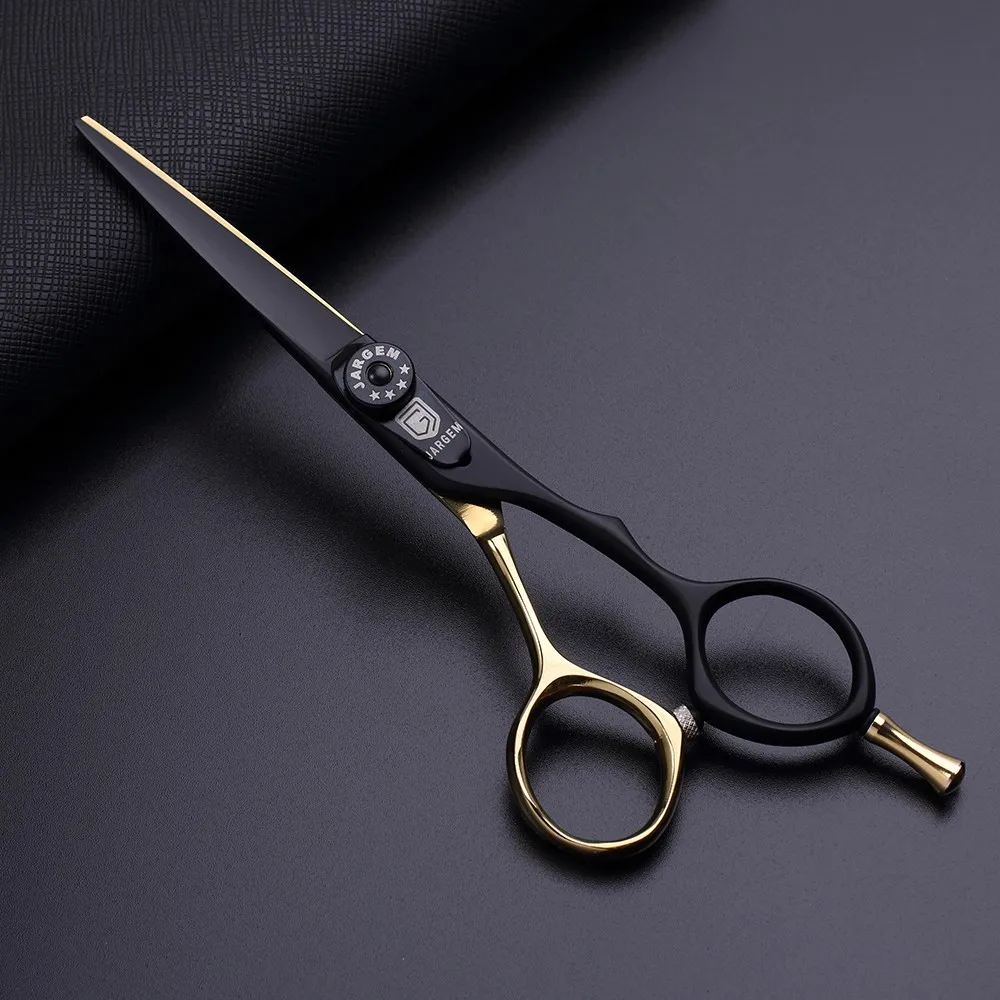 Popular Design Hair Scissors 5.5" Black And Gold Coated Barber Scissors Buy Hair Scissors