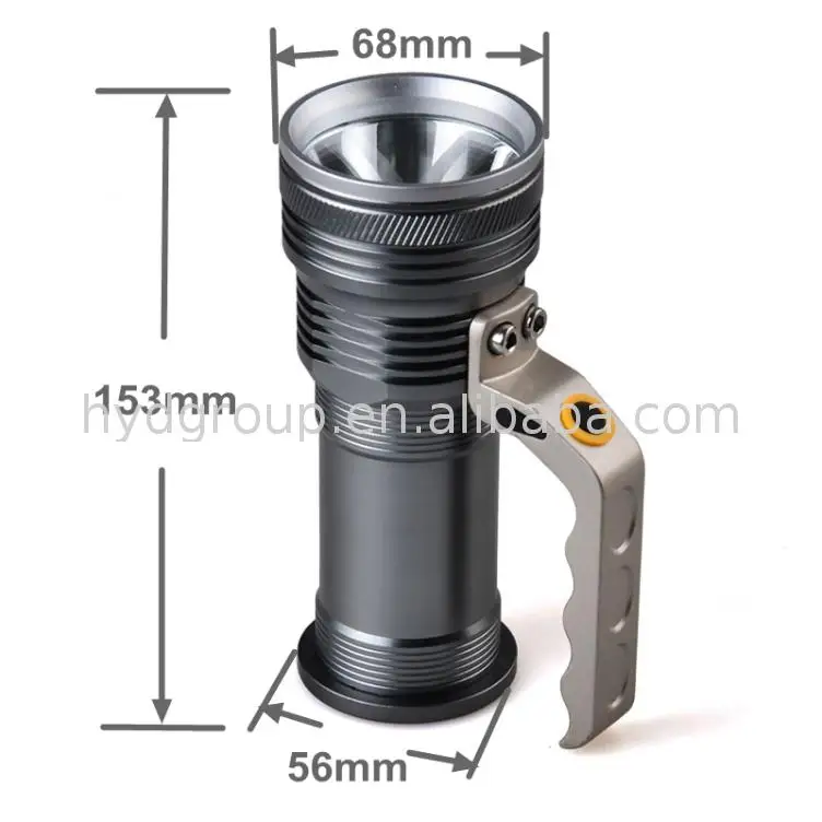 rechargeable handheld flashlight 30000lumens