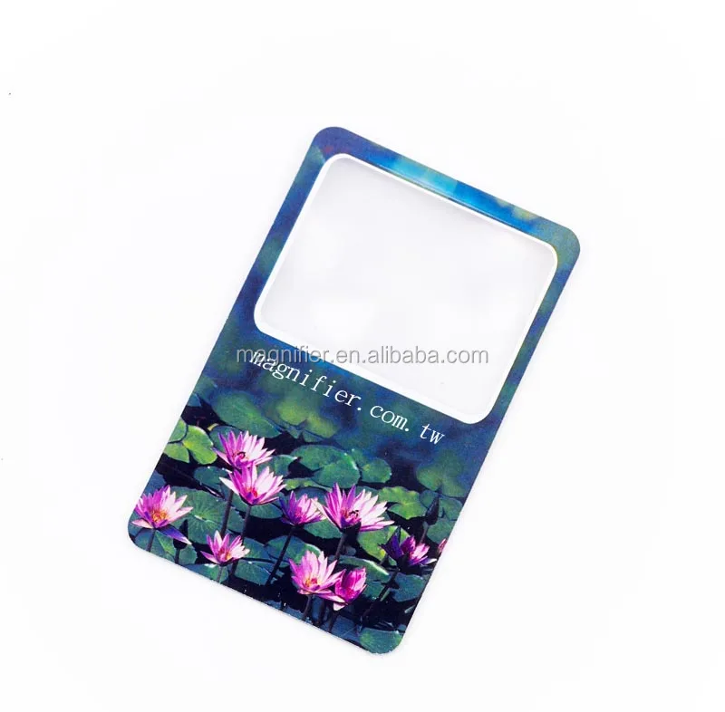 Kunststoff-Kreditkartenformat 3x Vergrößerungs Portemonnaie Pocket Lupe Lup 