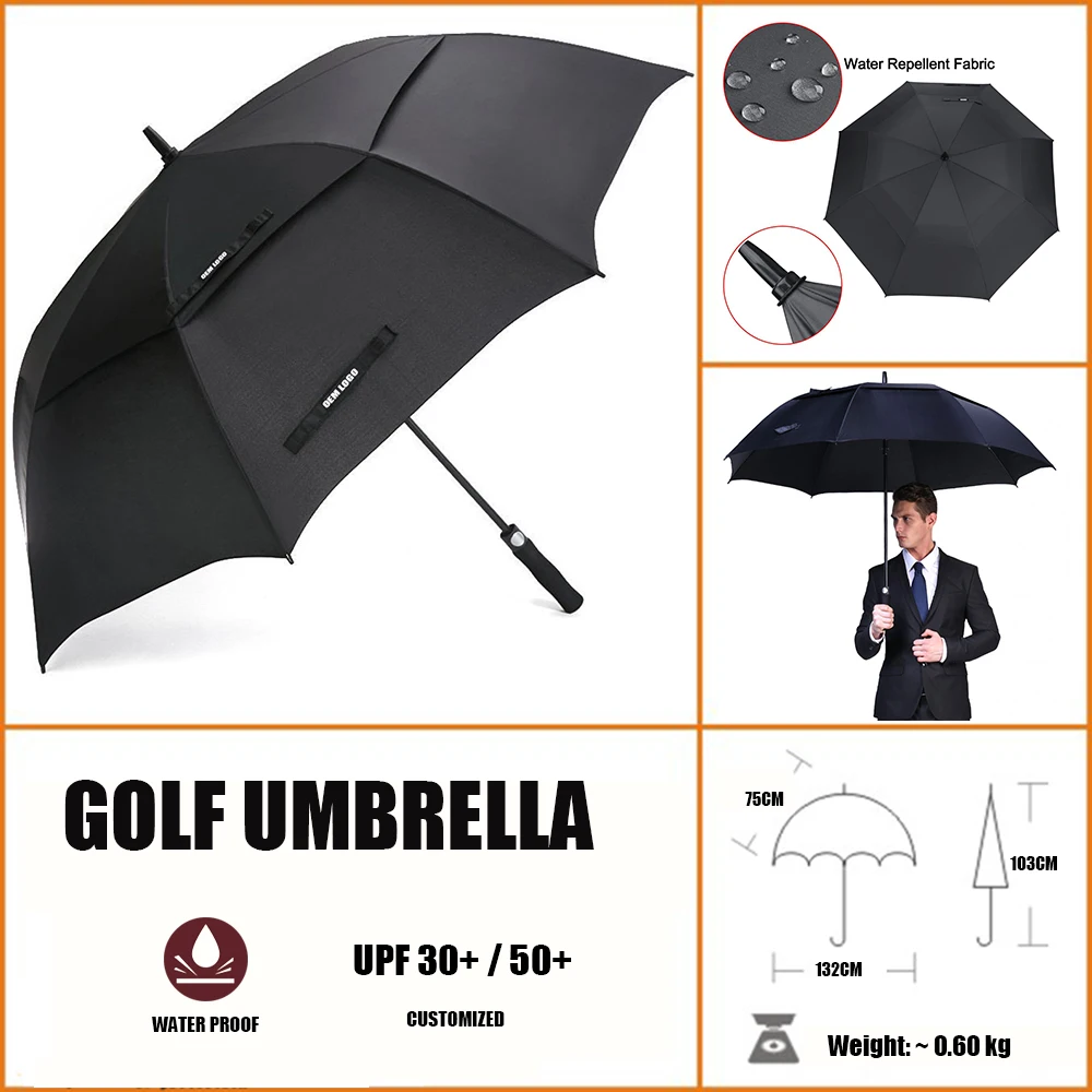 72inch Double Canopy Self Defence Golf Umbrella Buy Double Canopy