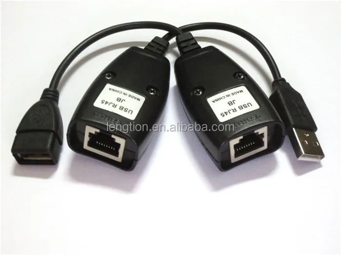 USB Extension Ethernet RJ45 Cat5e//6 Cable LAN Adapter Extender Over Repeater JB