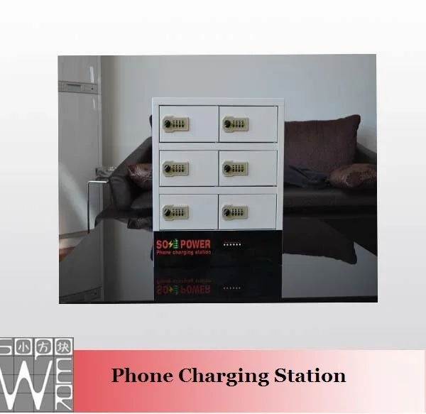 Security Quick Tablet & Cell Phone Charging Kiosk Station With Lock Box