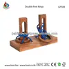wooden brain Teaser Double Post Rings